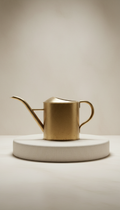 Antique Gold Watering Can Sculpted Handle